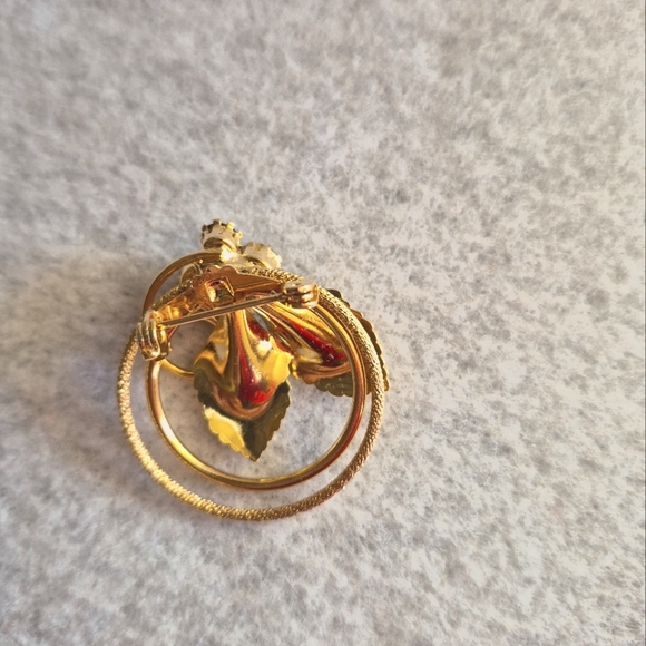 Brooch. Dark purple rhinestones. Vintage cluster - Picture 5 of 8